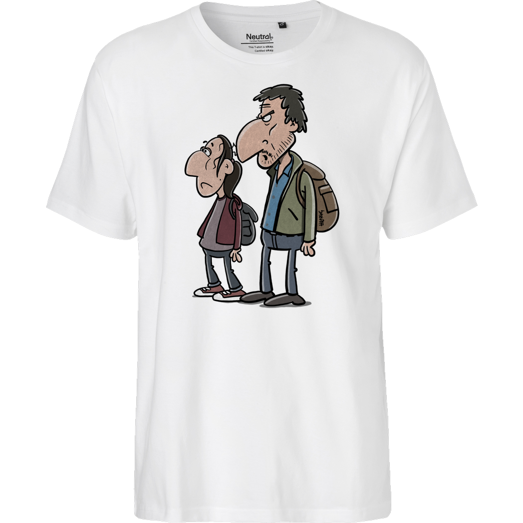 FunnyFummel! Olis Cartoon Shirts The Two for Us T-Shirt Fairtrade T-Shirt - white