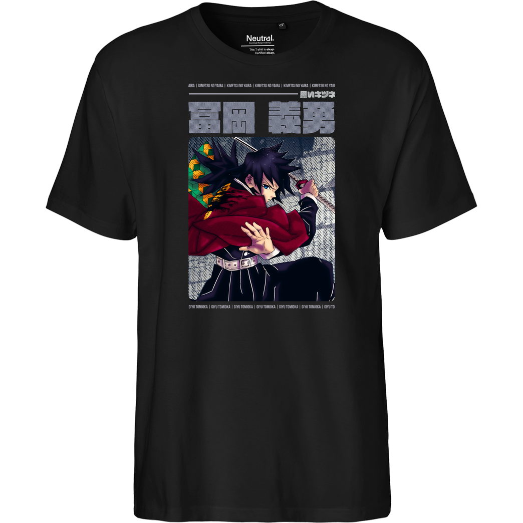 Black Kitsune The Water Slayer T-Shirt Fairtrade T-Shirt - black