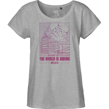 The World Is Ending Fairtrade Loose Fit Girlie - heather grey