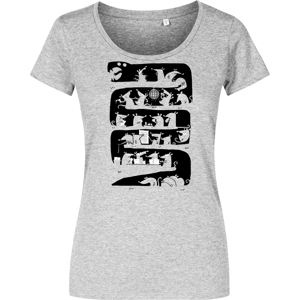 Anna-Maria Jung There is a Party in my Snake T-Shirt Girlshirt heather grey