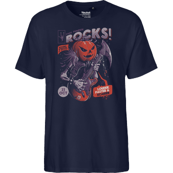 This Pumpkin rocks! Fairtrade T-Shirt - navy