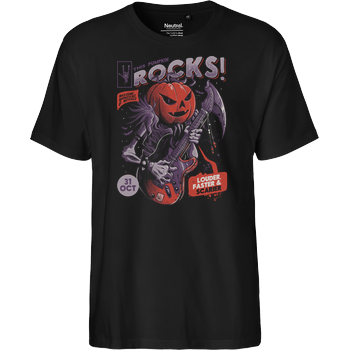 This Pumpkin rocks! Fairtrade T-Shirt - black