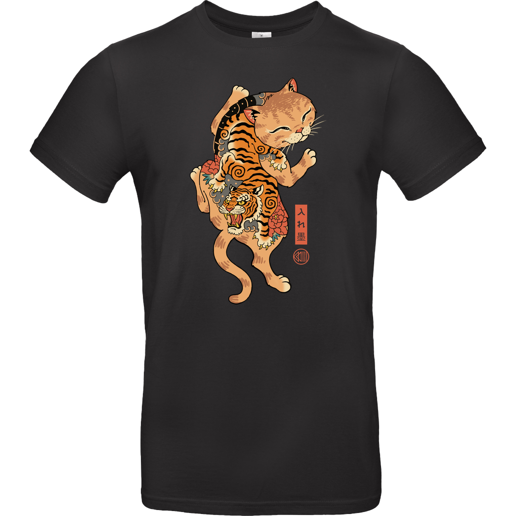 Vincent Trinidad Tiger Cat Irezumi T-Shirt B&C EXACT 190 - Black
