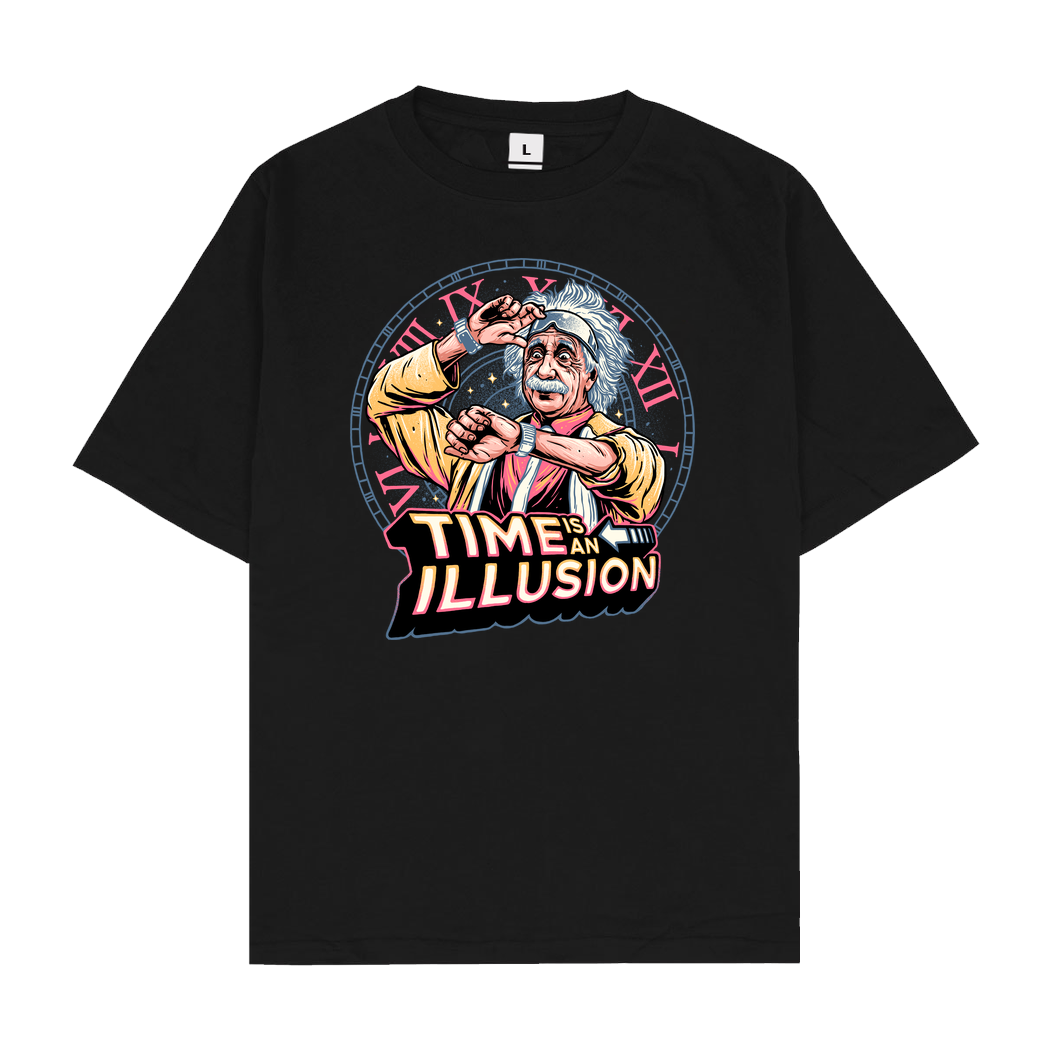 Momma Gorilla Time is an Illusion T-Shirt Oversize T-Shirt - Black