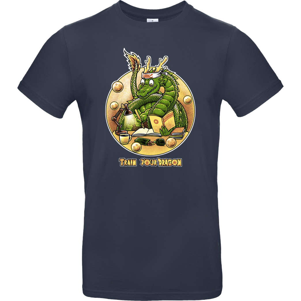 Polkadothero Train your Dragon T-Shirt B&C EXACT 190 - Navy