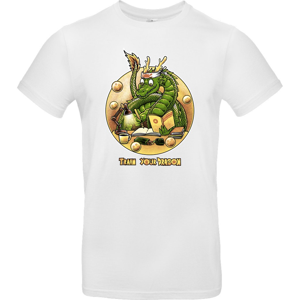 Polkadothero Train your Dragon T-Shirt B&C EXACT 190 -  White