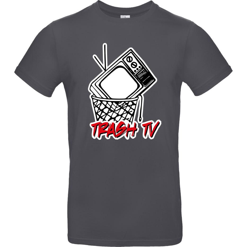 Geek Revolution Trash TV T-Shirt B&C EXACT 190 - Dark Grey