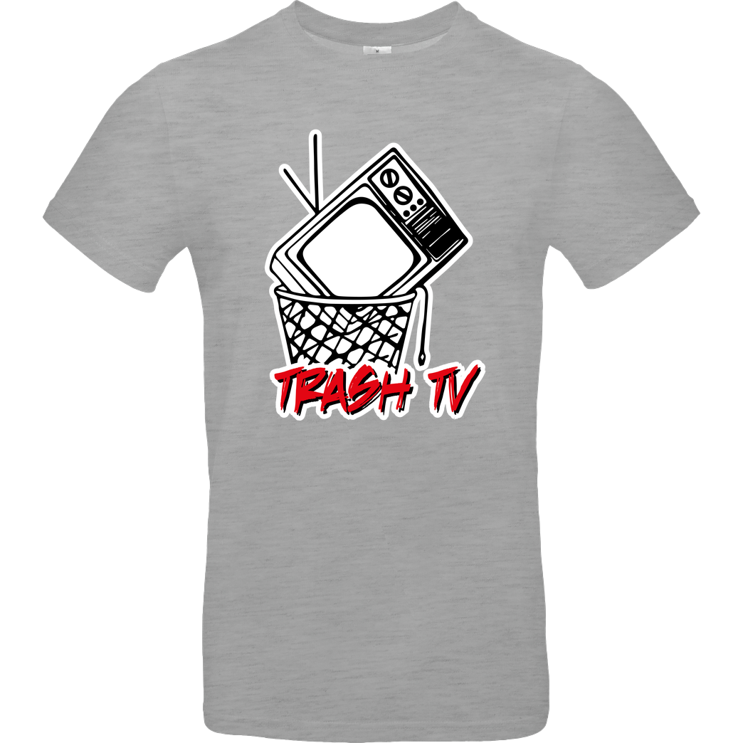 Geek Revolution Trash TV T-Shirt B&C EXACT 190 - heather grey