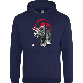 Triceratops sumi e JH Hoodie - Navy