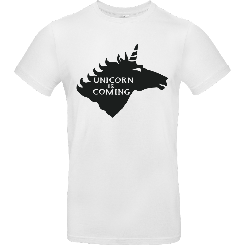Kopfzirkus Unicorn is Coming T-Shirt B&C EXACT 190 -  White