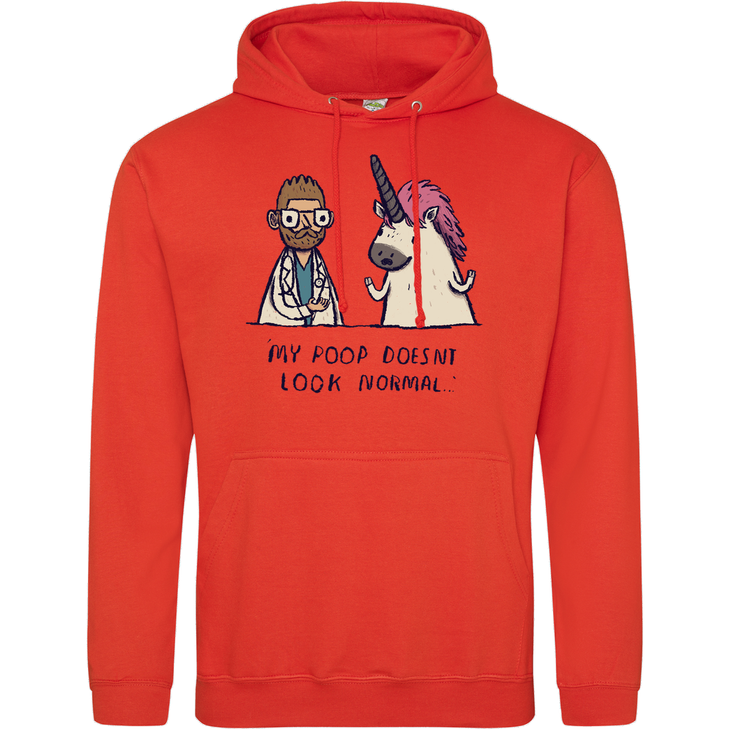Louis Roskosch Unicorn Poop Sweatshirt JH Hoodie - Orange