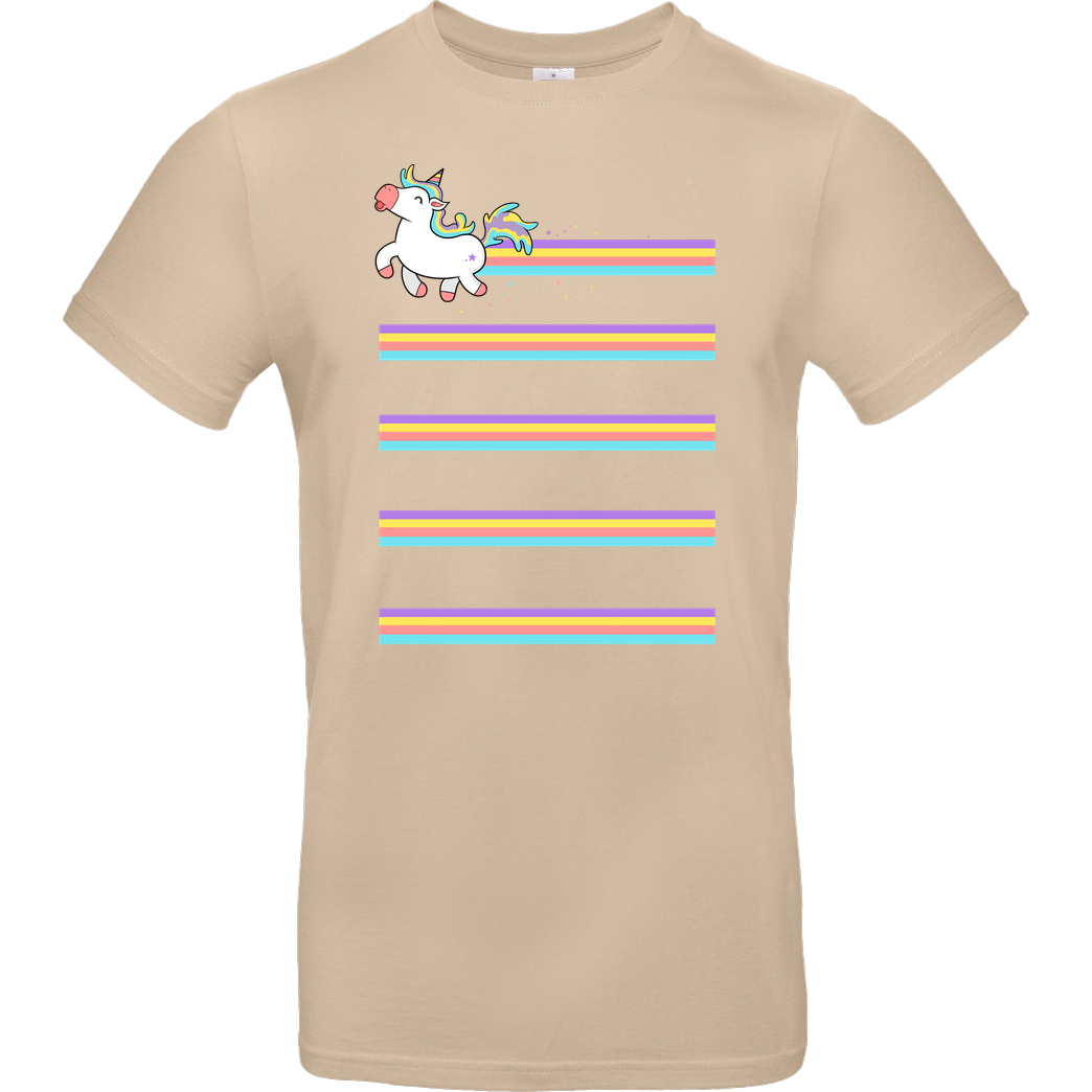 Eoli Studio Unicorn Rainbow T-Shirt B&C EXACT 190 - Sand
