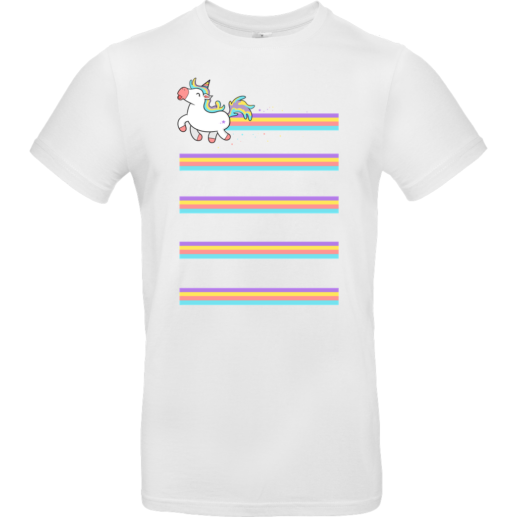 Eoli Studio Unicorn Rainbow T-Shirt B&C EXACT 190 -  White