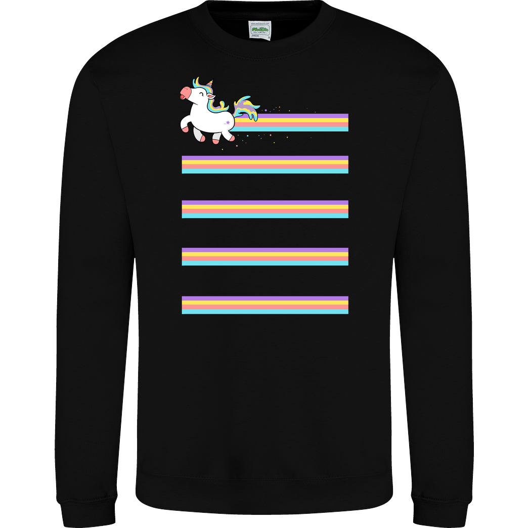 Eoli Studio Unicorn Rainbow Sweatshirt JH Sweatshirt - Schwarz
