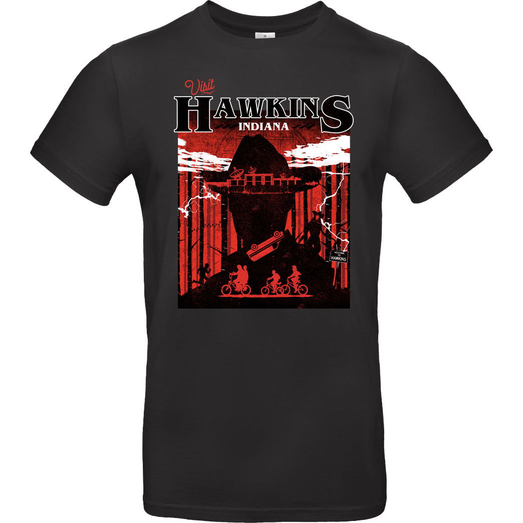 Rocketman visit hawkins T-Shirt B&C EXACT 190 - Black