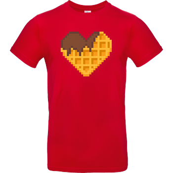 Waffle Heart Pixel B&C EXACT 190 - Red