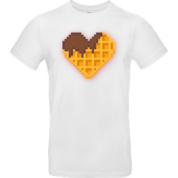 Waffle Heart Pixel B&C EXACT 190 -  White
