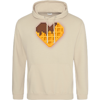 Waffle Heart Pixel JH Hoodie - Sand