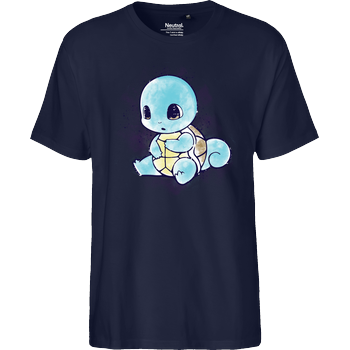 Watercolor Turtle Fairtrade T-Shirt - navy