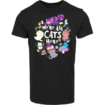 We are all Cats here House Brand T-Shirt - Black