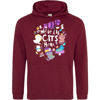 We are all Cats here JH Hoodie - Bordeaux