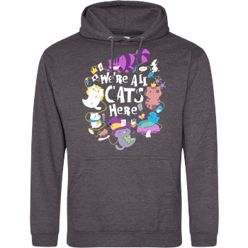 We are all Cats here JH Hoodie - Dark heather grey