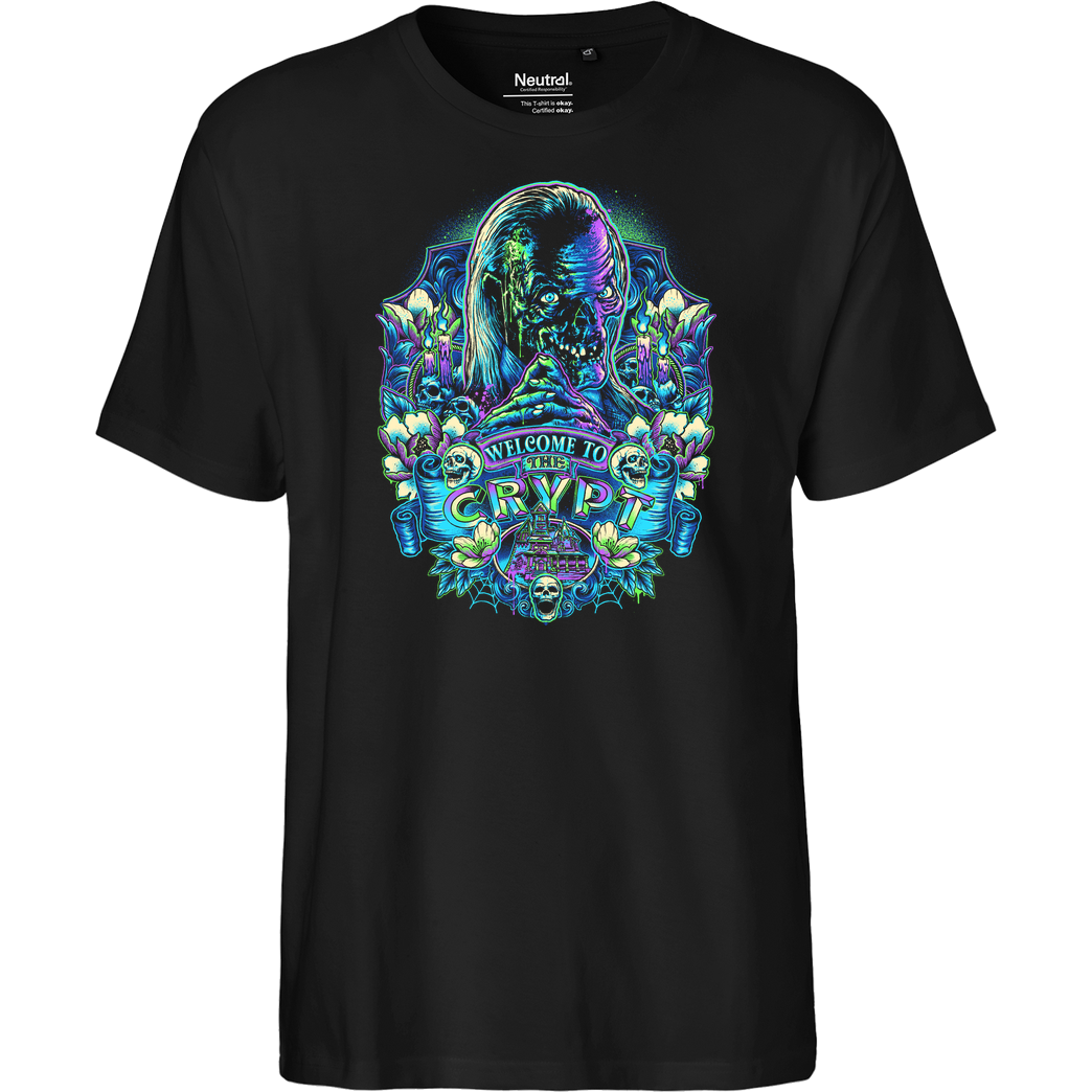 glitchygorilla Welcome to the crypt T-Shirt Fairtrade T-Shirt - black