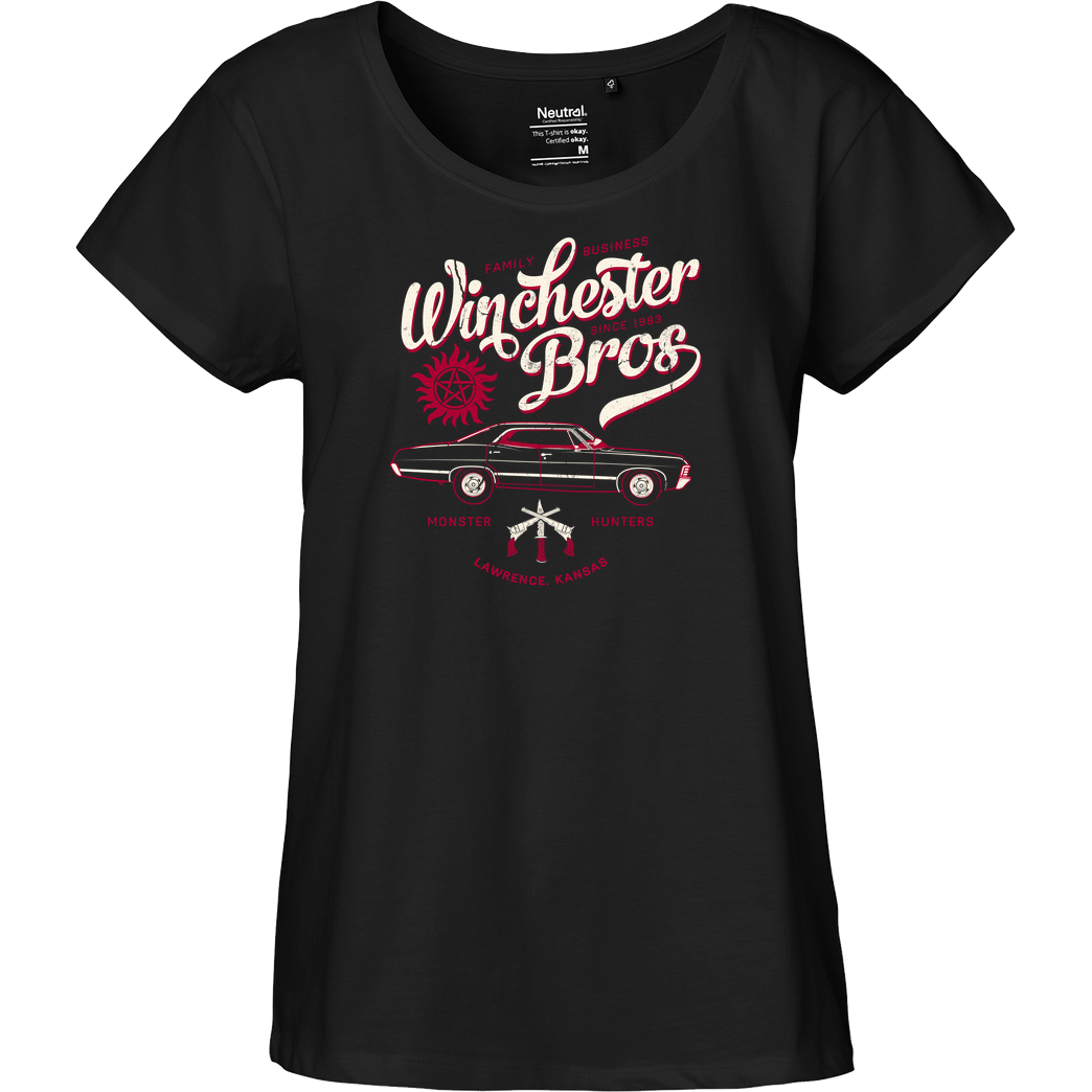 Nemons Winchesters T-Shirt Fairtrade Loose Fit Girlie - black