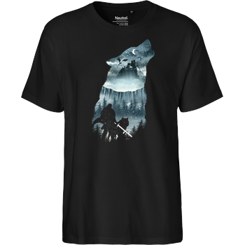 Wolf Winter Fairtrade T-Shirt - black