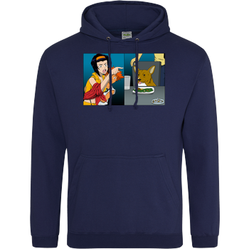 Woman Yelling at a Data Dog JH Hoodie - Navy