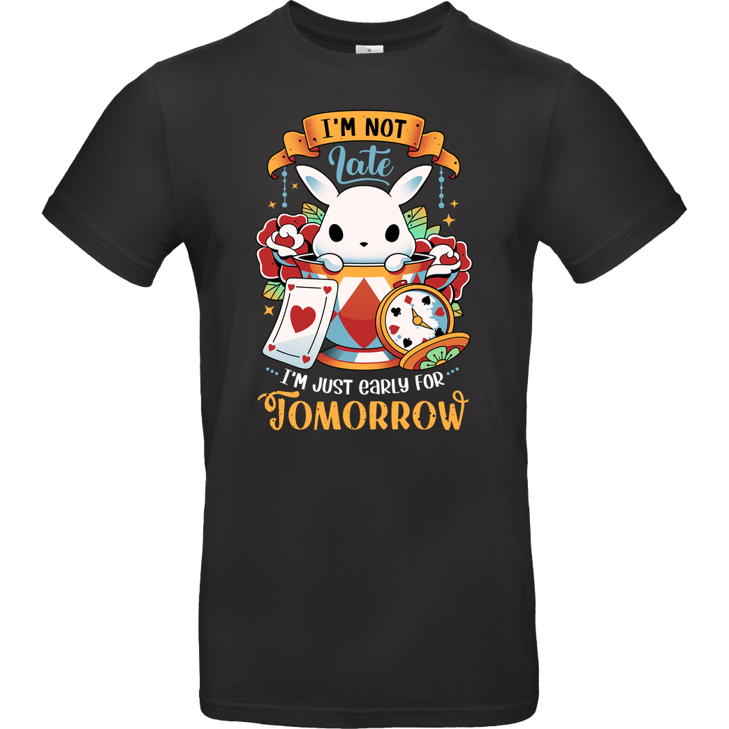 Snouleaf Wondrous Rabbit T-Shirt B&C EXACT 190 - Black