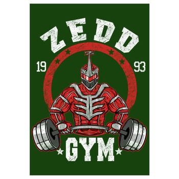 Zedd Gym Art Print green